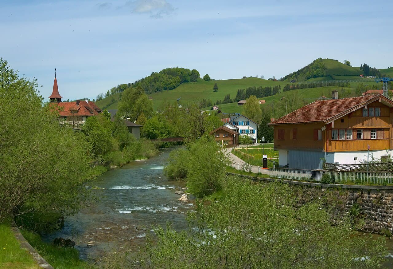 Veduta di Appenzello, cantone Appenzello Interno